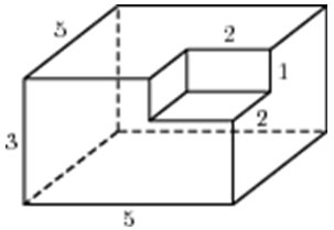 ЕГЭ Профиль №5. Площадь поверхности и объем составного многогранника —  math100.ru